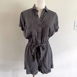 Cloth & Stone Tie Waist Utility Romper